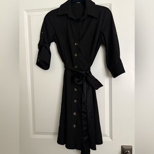 ANN Taylor button up dress with sash belt. Size 0